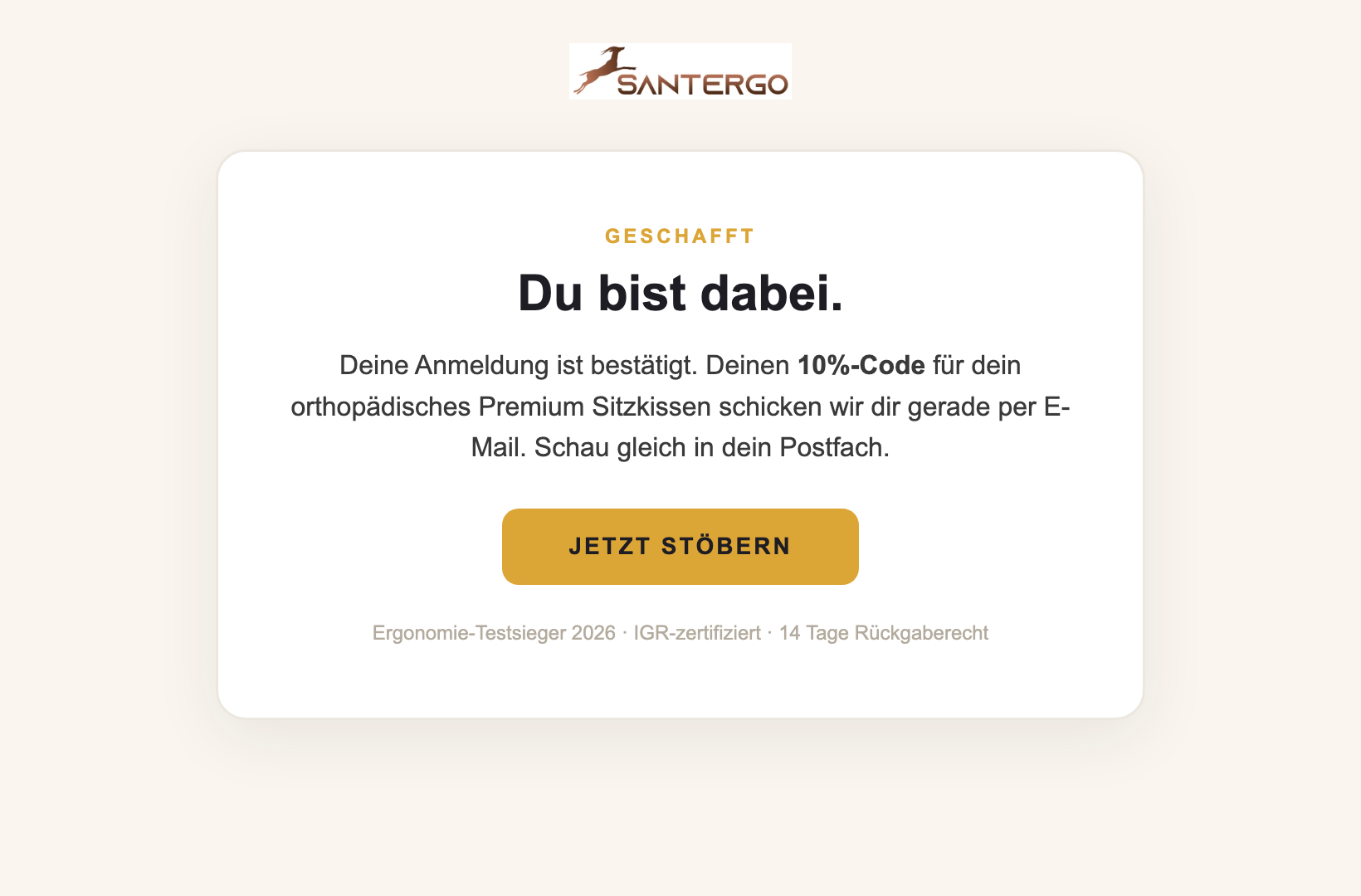 Bestätigungsseite